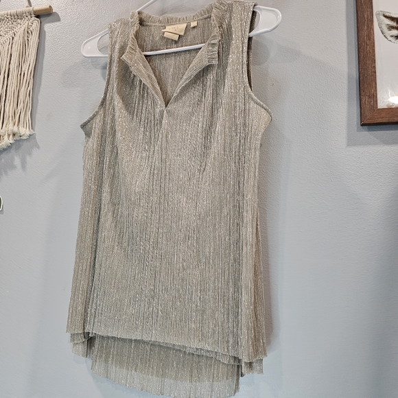 Anthropologie Tops - Anthropology shimmer smocked tank